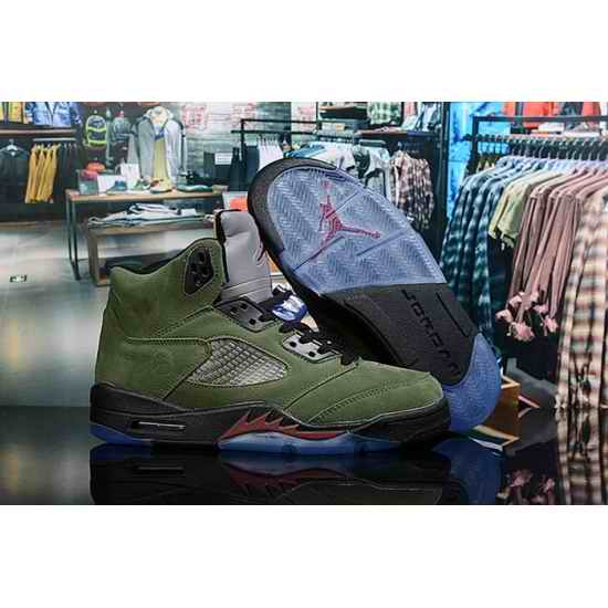 Nike Air Jordan 5 Retro Army Green Men Shoes